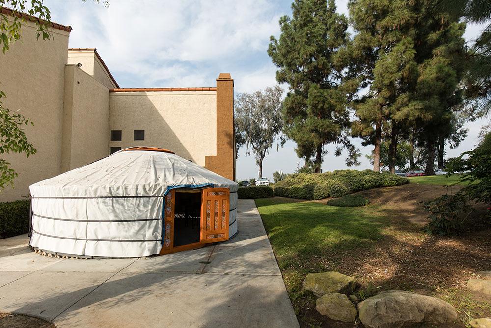 A yurt outside of Chi Beta